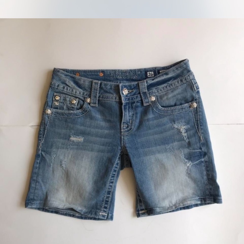 Vintage Y2K Miss Me low rise distressed Denim Shorts